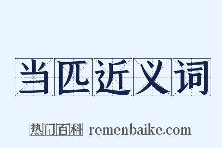 当匹近义词是什么意思的图片
